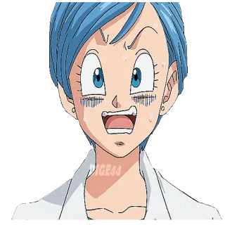😨 dc743e42 Bulma Dragon Ball Бульма, Dragon Ball, Аниме, Мультфильм telegram sticker