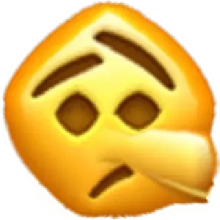 🤥 4e5b9ddc 表情符号, 困惑, 表情, 黄色 whatsapp sticker