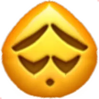 😔 702c955b 表情符号, 难过, 黄色, 表情 whatsapp sticker