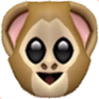 🐵 971d6473 猴子, 表情符号, 动物, 脸, 可爱 whatsapp sticker