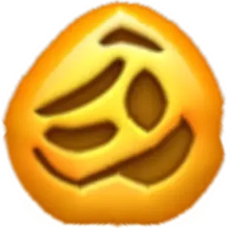 🥴 ad7d8539 Blob, 表情符号, 脸, 表情, 眨眼, 黄色 whatsapp sticker