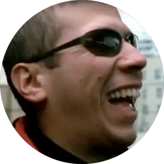 😄 94915f72 男性, サングラス, 人, 笑顔, 顔 telegram sticker