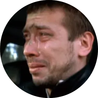 😢 ff6845c3 泣く, 悲しい, 感情的, 男, 涙, 動揺 telegram sticker