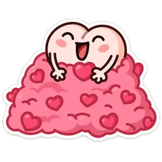 ⭐ 95dc25a1 cuore, amore, carino, sticker, rosa, felice telegram sticker