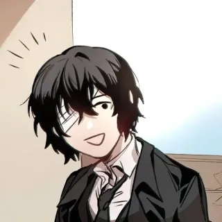 ➖ fc937452 Dazai Osamu Bungo Stray Dogs Anime, Manga, Bungo Stray Dogs, Dazai Osamu, Charakter telegram sticker