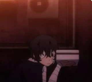 😐 09e35022 Osamu Dazai Bungou Stray Dogs Anime, Verbände, Manga, Dazai, Osamu telegram sticker