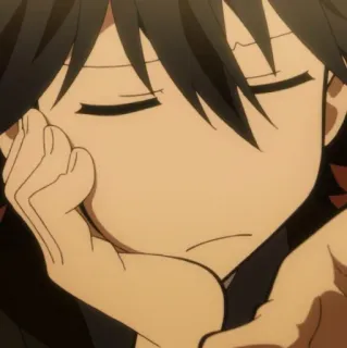 ☄ c057fc35 animé, manga, endormi, fatigué, personnage, repos, ennuyé telegram sticker