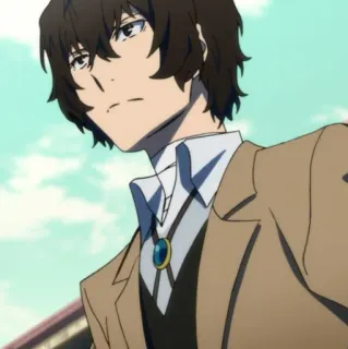 ☄ f408cef3 Osamu Dazai Bungou Stray Dogs Anime, Dazai, Bungou Stray Dogs, Personnage telegram sticker