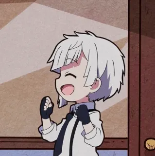 💛 54616fc1 Аниме, Чиби, Счастливый, Мультфильм telegram sticker