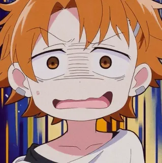 💛 7a355fe6 Аниме, Мультфильм, Выражение, Персонаж, Смешной, Комикс telegram sticker