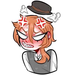 🤬 41708cf3 anime, arrabbiato, personaggio, frustrato telegram sticker