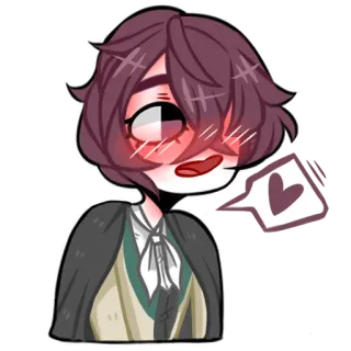 😘 5d368d21 Anime, Cartone animato, Cuore, Arrossire, Carino, Adesivo telegram sticker