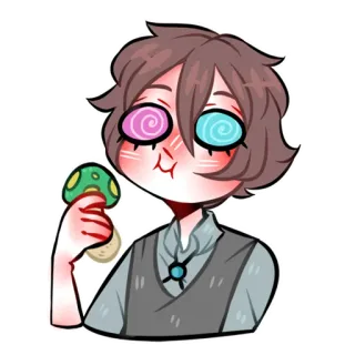 😵 a3cadd57 cartone animato, fungo, psichedelico, personaggio telegram sticker