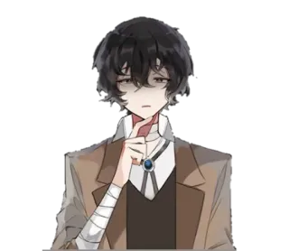 🙄 12adefdc Osamu Dazai Bungou Stray Dogs anime, manga, character, dazai, bungou stray dogs whatsapp sticker