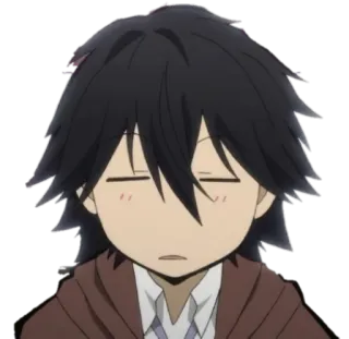 😐 796ff373 anime, boy, character, tired, sleepy whatsapp sticker