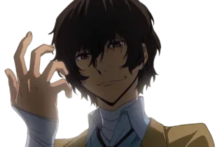 😏 bc623f74 Osamu Dazai Bungou Stray Dogs anime, dazai, bungou stray dogs, character whatsapp sticker