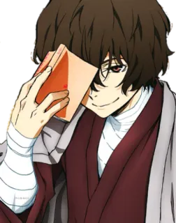 😏 c1a80b4d Osamu Dazai Bungou Stray Dogs anime, bungo stray dogs, dazai, osamu dazai, manga whatsapp sticker