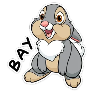 🤩 b64f994d Thumper Bambi BAY lapin, mignon, animal, Disney, dessin animé, Panpan telegram sticker