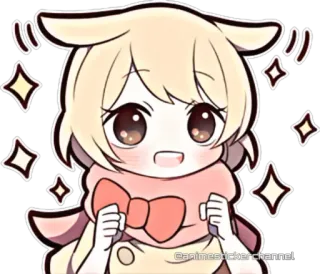 🤩 0896cfe2 Anime, Kawaii, Mignon, Chibi, Étincelant, Joyeux telegram sticker