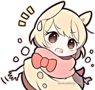 🤨 224122e2 animestickers.channel Anime, Kawaii, Mignon, Autocollant telegram sticker
