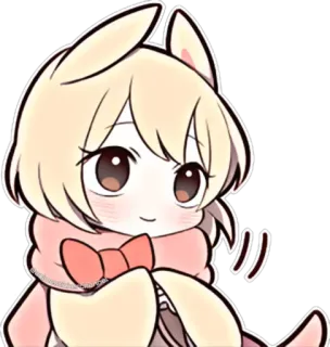 😊 31bf537e Anime, Mignon, Kawaii, Chibi, Lapin, Lapin telegram sticker