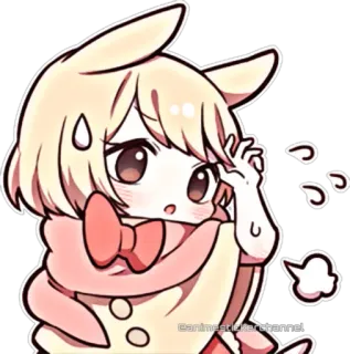 😅 59a956cc @Animestickerschannel Anime, Sticker, Mignon, Fille, Kawaii, Chibi telegram sticker