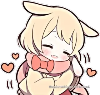 🥰 bf14d55a @animestickerchannel Anime, Sticker, Mignon, Kawaii, Coeurs telegram sticker