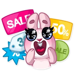 Bunny Rosy telegram stickers