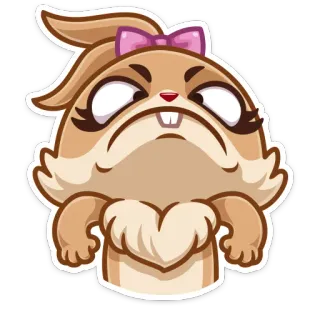 😠 c7a49f68 만화, 토끼, 토끼, 화난, 귀여운 telegram sticker