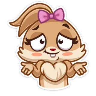 🤗 e5f79ac7 토끼, 동물, 만화, 스티커, 포유류, 귀여운, 사랑스러운, 토끼 telegram sticker