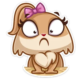 😨 ff8b6ca9 햄스터, 만화, 스티커, 동물, 귀여운, 리본, 웃긴, 표정 telegram sticker