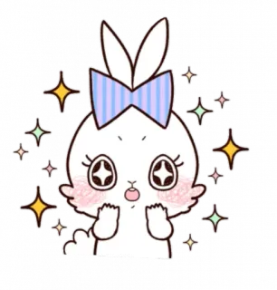 🎀 41366383 かわいい, うさぎ, ウサギ, 動物, キラキラ, カワイイ, リボン telegram sticker