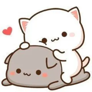 🌟 a7316a93 cat, dog, cute, cartoon, animals, kawaii whatsapp sticker