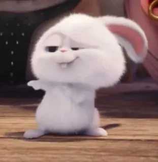 🐰 58af2ebc Snowball The Secret Life of Pets królik, króliczek, kreskówka, zwierzę, zwierzak, słodki whatsapp sticker