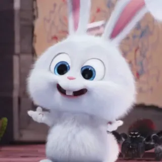 🐰 7f693644 Snowball The Secret Life of Pets królik, słodki, zwierzę, zwierzak, kreskówka, zajączek whatsapp sticker