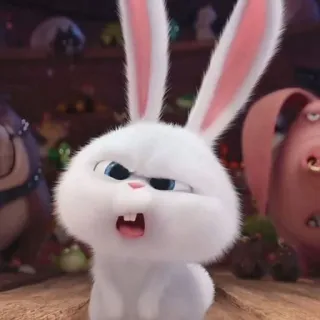 🐰 9cb35236 Snowball The Secret Life of Pets królik, słodki, kreskówka, zwierzę, zwierzak whatsapp sticker