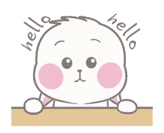 👋 61393fb4 carino, animale, coniglio, cartone animato, kawaii, adesivo whatsapp sticker