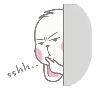 🤫 c20e4c93 Shhh! Cartone animato, Shhh, Coniglio, Segreto, Carino, Silenzio whatsapp sticker