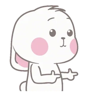 ✌ dd5e7cc8 Cartone animato, Coniglio, Carino, Animale, Gesto, Insulto whatsapp sticker