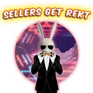 😐 2e62c4a4 SELLERS GET REKT coelho, coelhinho, destruído, vendedores, fato de negócios, antropomórfico whatsapp sticker