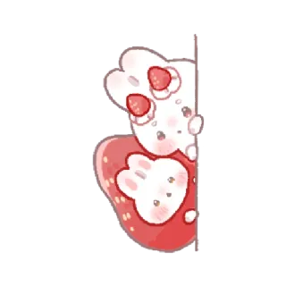 🍓 4804aaea 토끼, 딸기, 귀여운, 만화, 동물 telegram sticker