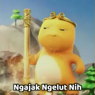 😡 f7fd0e79 Ngajak Ngelut Nih 만화, 캐릭터, 귀여운, 웃긴, 유머 telegram sticker