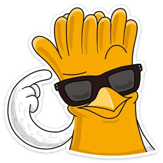 ☝ f07b6670 Geste de la main, Doigt d'honneur, Dessin animé, Jaune, Lunettes, Impoli, Offensant telegram sticker