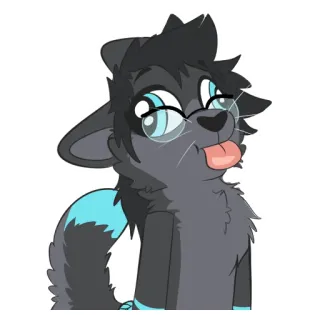 😛 84c4a013 兽人, 狼, 兽化人, 动物, 舌头 whatsapp sticker