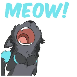 🙀 85ff7b4e MEOW! 猫, 喵, 动物, 卡通, 可爱 whatsapp sticker