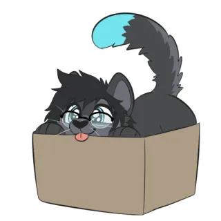 📦 b91eeeb3 猫, 盒子, 可爱, 毛茸茸, 卡通, 动漫, 宠物 whatsapp sticker