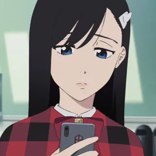 🔮 8ab9a7d7 Anime, Dziewczyna, Słodkie, Telefon, Nastolatek, Japoński telegram sticker