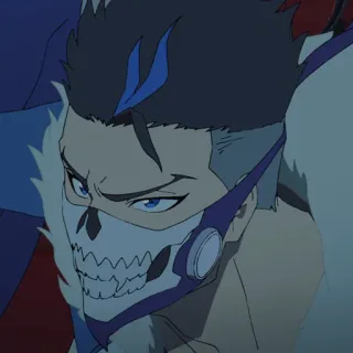 🔮 b8f590ff Anime, Maska, Postać, Ilustracja, Animacja, Czaszka telegram sticker