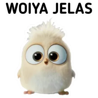 🙃 0593fd16 WOIYA JELAS Cartoon Vogel, Niedlich, Tier, Aufkleber whatsapp sticker
