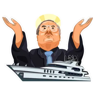 😎 b2e23012 homem, iate, riqueza, luxo, halo, empresário, pose, adesivo whatsapp sticker